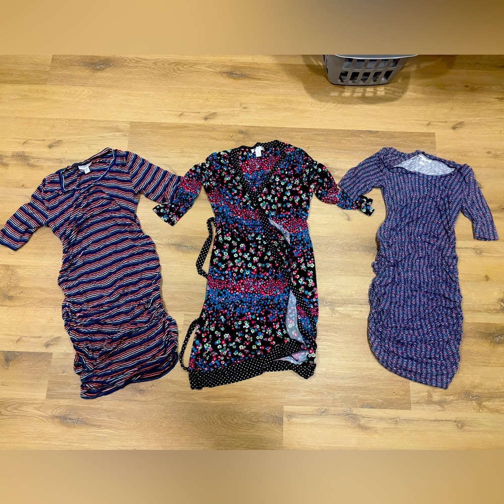 Set of 3 Motherhood Maternity dresses